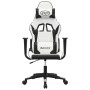 Gaming massage chair in white and black synthetic leather by , Gaming chairs - Ref: Foro24-345455, Price: 130,89 €, Discount: %