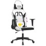 Gaming massage chair in white and black synthetic leather by , Gaming chairs - Ref: Foro24-345455, Price: 130,89 €, Discount: %