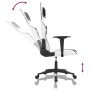 Gaming massage chair in white and black synthetic leather by , Gaming chairs - Ref: Foro24-345455, Price: 130,89 €, Discount: %