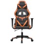 Black and orange synthetic leather massage gaming chair by , Gaming chairs - Ref: Foro24-345429, Price: 124,12 €, Discount: %