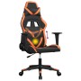 Black and orange synthetic leather massage gaming chair by , Gaming chairs - Ref: Foro24-345429, Price: 124,12 €, Discount: %