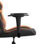 Black and orange synthetic leather massage gaming chair by , Gaming chairs - Ref: Foro24-345429, Price: 124,12 €, Discount: %