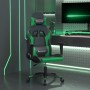 Silla gaming de masaje cuero sintético negro y verde de , Sillones para videojuegos - Ref: Foro24-345448, Precio: 125,99 €, D...