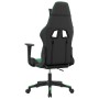 Black and green synthetic leather massage gaming chair by , Gaming chairs - Ref: Foro24-345448, Price: 126,36 €, Discount: %