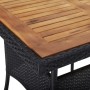 Mesa comedor para jardín ratán sintético madera de acacia negro de vidaXL, Mesas de jardín - Ref: Foro24-46171, Precio: 128,2...