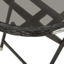 Couchtisch aus synthetischem Rattan und gehärtetem Glas schwarz 60 cm von vidaXL, Gartentische - Ref: Foro24-46203, Preis: 59...