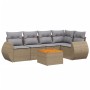 Garden sofa set with 6-piece synthetic rattan beige cushions by , Garden sets - Ref: Foro24-3257326, Price: 477,33 €, Discoun...