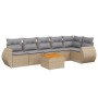 Set of 7-piece garden sofas and beige synthetic rattan cushions by , Garden sets - Ref: Foro24-3257347, Price: 501,05 €, Disc...