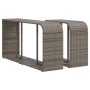 Storage shelves 2 units synthetic rattan gray by , Hangers and shelves - Ref: Foro24-366132, Price: 83,54 €, Discount: %