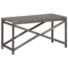 Banco de jardín ratán sintético gris 80 cm de vidaXL, Bancos de jardín - Ref: Foro24-46208, Precio: 72,55 €, Descuento: %