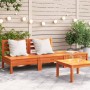 3-Sitzer Gartensofa aus massivem Kiefernholz wachsbraun von , Modulare Sofas für den Außenbereich - Ref: Foro24-838037, Preis...