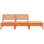 3-seater garden sofa made of solid pine wood in brown wax by , Modular outdoor sofas - Ref: Foro24-838037, Price: 104,45 €, D...