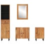 Conjunto de armarios de baño 4 piezas madera maciza de acacia de , Muebles de baño - Ref: Foro24-3206299, Precio: 395,91 €, D...