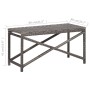 Banco de jardín ratán sintético gris 80 cm de vidaXL, Bancos de jardín - Ref: Foro24-46208, Precio: 63,02 €, Descuento: %