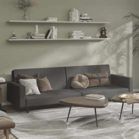 Dark gray velvet 2-seater sofa bed by , Sofas - Ref: Foro24-375938, Price: 246,17 €, Discount: %