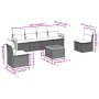 7-teiliges Garten-Esszimmerset und Kissen synthetisches Rattan schwarz von , Gartensets - Ref: Foro24-3259948, Preis: 430,09 ...