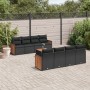 Set aus 8-teiligen Gartensofas und Kissen Kunstrattan schwarz von , Gartensets - Ref: Foro24-3259899, Preis: 590,67 €, Rabatt: %