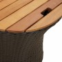 Garten-Beistelltische 2 Stk. Holzoberfläche schwarzes Rattan von , Gartentische - Ref: Foro24-366288, Preis: 157,99 €, Rabatt: %