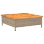 Mesa de jardín ratán y madera de acacia beige 70x70x25 cm de , Mesas de jardín - Ref: Foro24-3281631, Precio: 84,99 €, Descue...