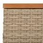 Gartentisch Rattan und Akazienholz beige 70x70x25 cm von , Gartentische - Ref: Foro24-3281631, Preis: 84,31 €, Rabatt: %