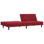 Sofá cama de 2 plazas terciopelo color vino tinto de , Sofás - Ref: Foro24-375931, Precio: 212,71 €, Descuento: %