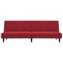 Red wine velvet 2-seater sofa bed by , Sofas - Ref: Foro24-375931, Price: 212,71 €, Discount: %