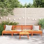 Gartensofas ohne Armlehnen 4 Stk. Kiefernholz massiv wachsbraun von , Modulare Sofas für den Außenbereich - Ref: Foro24-83800...