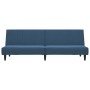 Blue velvet 2-seater sofa bed by , Sofas - Ref: Foro24-375925, Price: 212,60 €, Discount: %