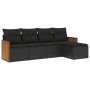 Set de muebles de jardín 5 pzas y cojines ratán sintético negro de , Conjuntos de jardín - Ref: Foro24-3259997, Precio: 332,4...