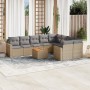 Set Gartensofas mit beigen Kissen 10 Stück synthetisches Rattan von , Modulare Sofas für den Außenbereich - Ref: Foro24-32242...