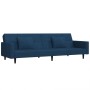 Sofá cama de 2 plazas con dos almohadas terciopelo azul de , Sofás - Ref: Foro24-375815, Precio: 249,99 €, Descuento: %