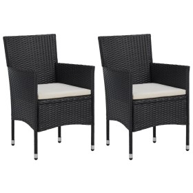 Garden chairs 2 units black synthetic rattan by vidaXL, Garden chairs - Ref: Foro24-46179, Price: 138,02 €, Discount: %