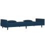 Sofá cama de 2 plazas con dos almohadas terciopelo azul de , Sofás - Ref: Foro24-375815, Precio: 269,61 €, Descuento: %