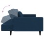 Sofá cama de 2 plazas con dos almohadas terciopelo azul de , Sofás - Ref: Foro24-375815, Precio: 249,99 €, Descuento: %