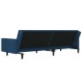 Sofá cama de 2 plazas con dos almohadas terciopelo azul de , Sofás - Ref: Foro24-375815, Precio: 269,61 €, Descuento: %