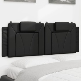 Black synthetic leather padded bed headboard 120 cm by , Headboards and footboards - Ref: Foro24-374781, Price: 47,14 €, Disc...