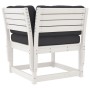 Garden furniture set 5 pieces with solid pine wood and white cushions by , Garden sets - Ref: Foro24-3216921, Price: 582,40 €...