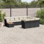 Garden sofa set 11 pieces and black synthetic rattan cushions by , Garden sets - Ref: Foro24-3223844, Price: 708,75 €, Discou...