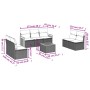 Set aus 8-teiligen Gartensofas und Kissen Kunstrattan schwarz von , Gartensets - Ref: Foro24-3259962, Preis: 497,99 €, Rabatt: %