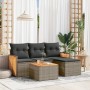 Set Gartensofas mit Kissen 5 Stück synthetisches Rattangrau von , Gartensets - Ref: Foro24-3259995, Preis: 341,52 €, Rabatt: %