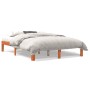 Estructura de cama madera maciza pino marrón cera 135x190 cm de , Camas y somieres - Ref: Foro24-844166, Precio: 116,97 €, De...