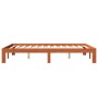 Estructura de cama madera maciza pino marrón cera 135x190 cm de , Camas y somieres - Ref: Foro24-844166, Precio: 116,97 €, De...