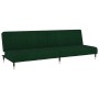 Dark green velvet 2-seater sofa bed by , Sofas - Ref: Foro24-375876, Price: 235,70 €, Discount: %