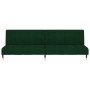 Dark green velvet 2-seater sofa bed by , Sofas - Ref: Foro24-375876, Price: 235,70 €, Discount: %