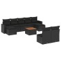 Set Gartensofas 10 Stück Kissen synthetisches Rattan schwarz von , Modulare Sofas für den Außenbereich - Ref: Foro24-3224319,...