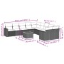 Set mit 11 Stück Gartensofas und Kissen synthetisches Rattan schwarz von , Modulare Sofas für den Außenbereich - Ref: Foro24-...