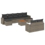 Set de sofás de jardín 10 pzas con cojines ratán sintético gris de , Sofás modulares de exterior - Ref: Foro24-3224338, Preci...