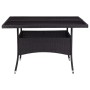 Mesa de comedor de jardín ratán sintético y vidrio negro de vidaXL, Mesas de jardín - Ref: Foro24-46189, Precio: 168,99 €, De...