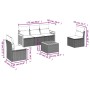 Set aus 6-teiligen Gartensofas und Kissen Kunstrattan schwarz von , Gartensets - Ref: Foro24-3259934, Preis: 368,86 €, Rabatt: %