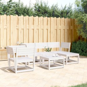 5-teilige Gartensofagarnitur massives Zirbenholz weiß von , Gartensets - Ref: Foro24-3216916, Preis: 466,78 €, Rabatt: %